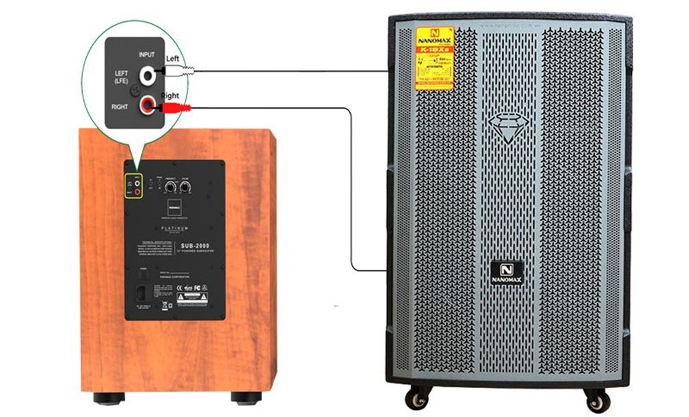Các bước thực hiện kết nối sub điện với loa kéo nhanh chóng